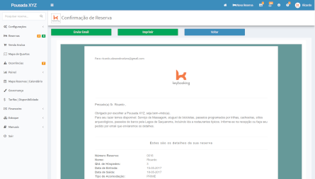 keybooking | Emails de Pré-reserva e Confirmação de Reserva